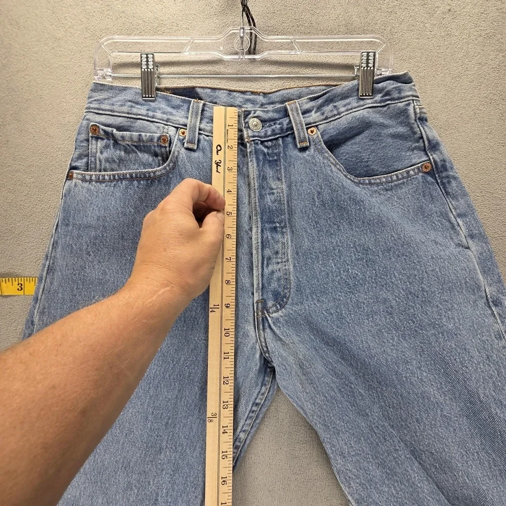 Vintage Levis 501 Jeans Womens Blue Regular Straight Button Fly Fits 30x34